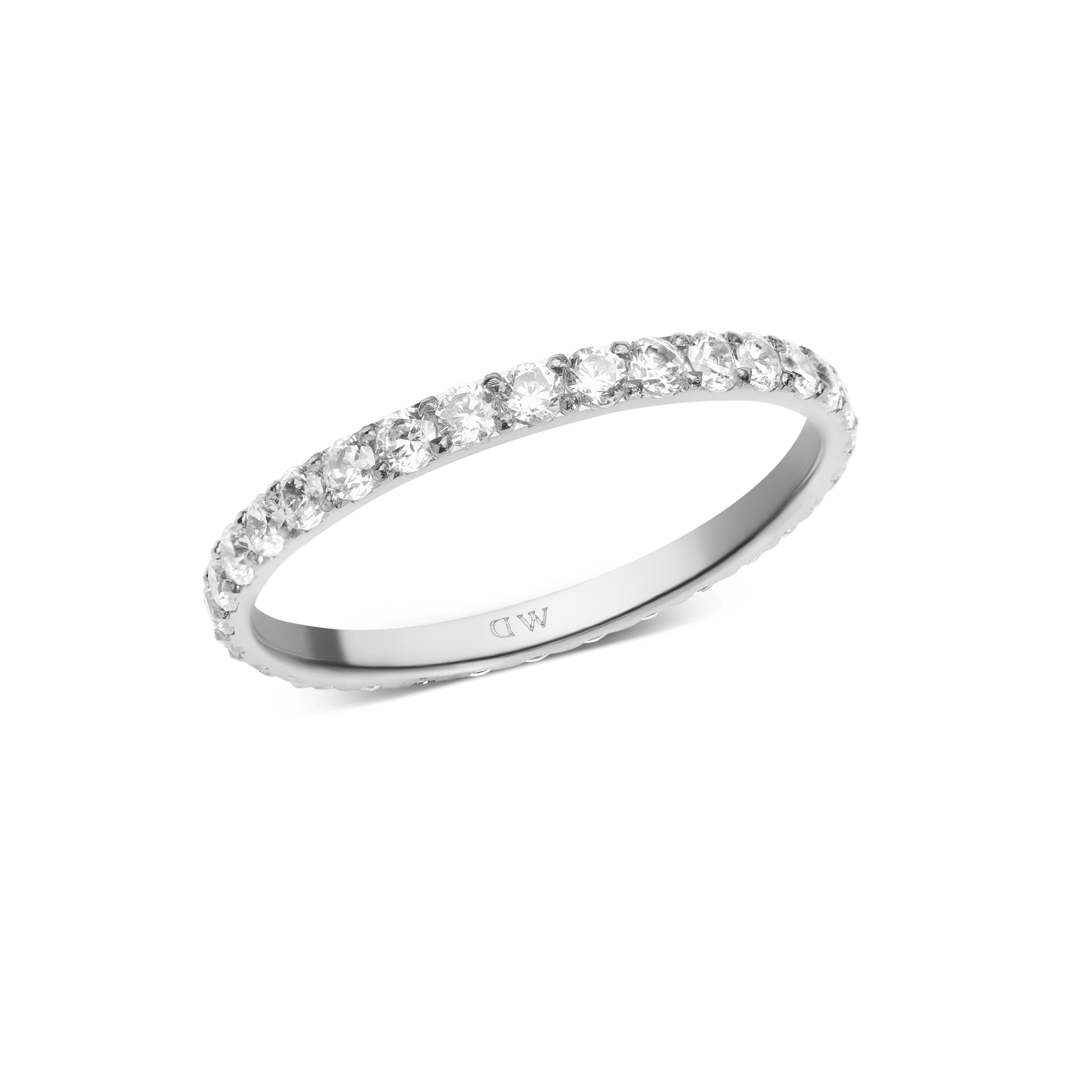 خاتم Daniel Wellington Mirelle Eternity Ring فضي بأحجار 2 مم