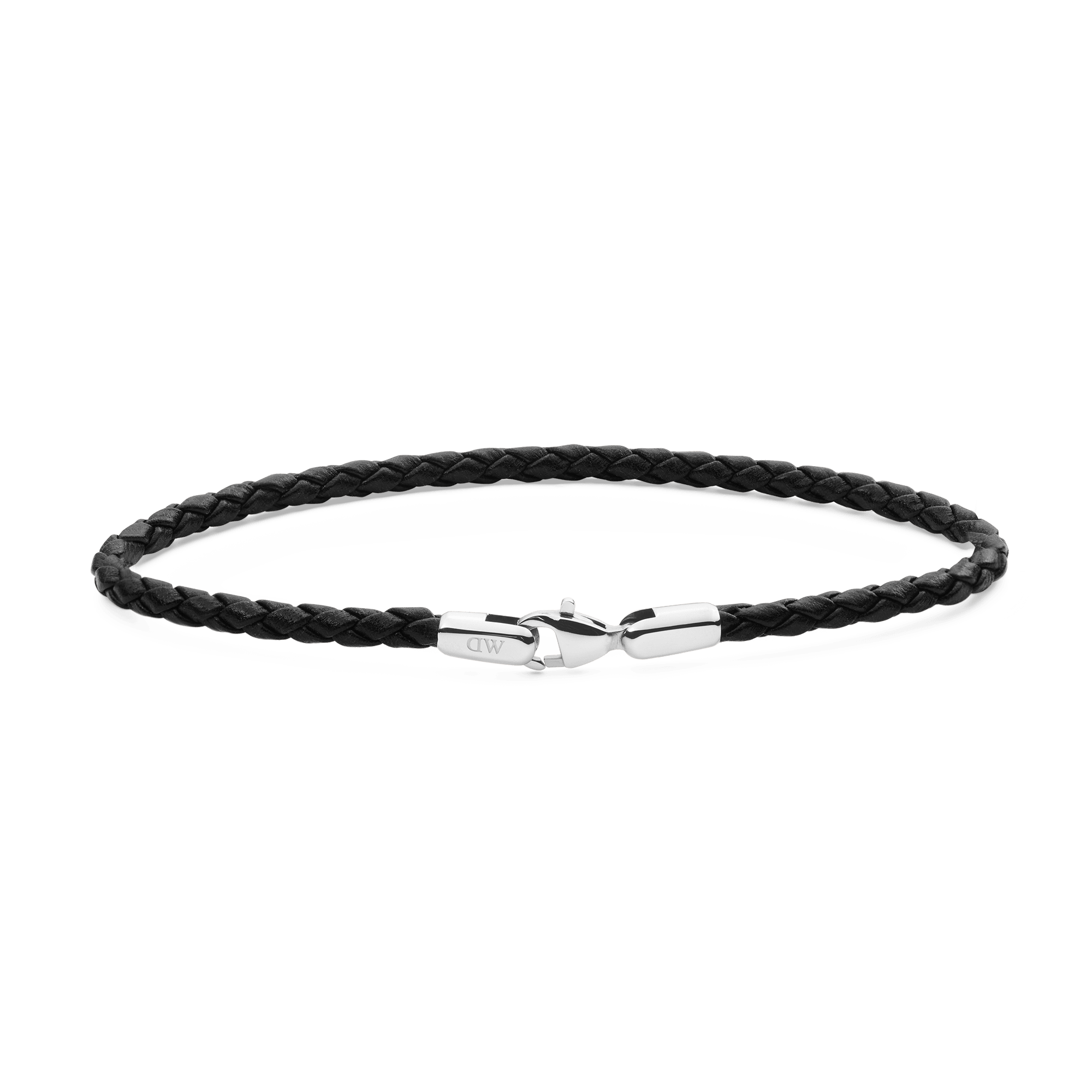 سوار Daniel Braided Leather Sheffield 2.8 فضي – 175 مم